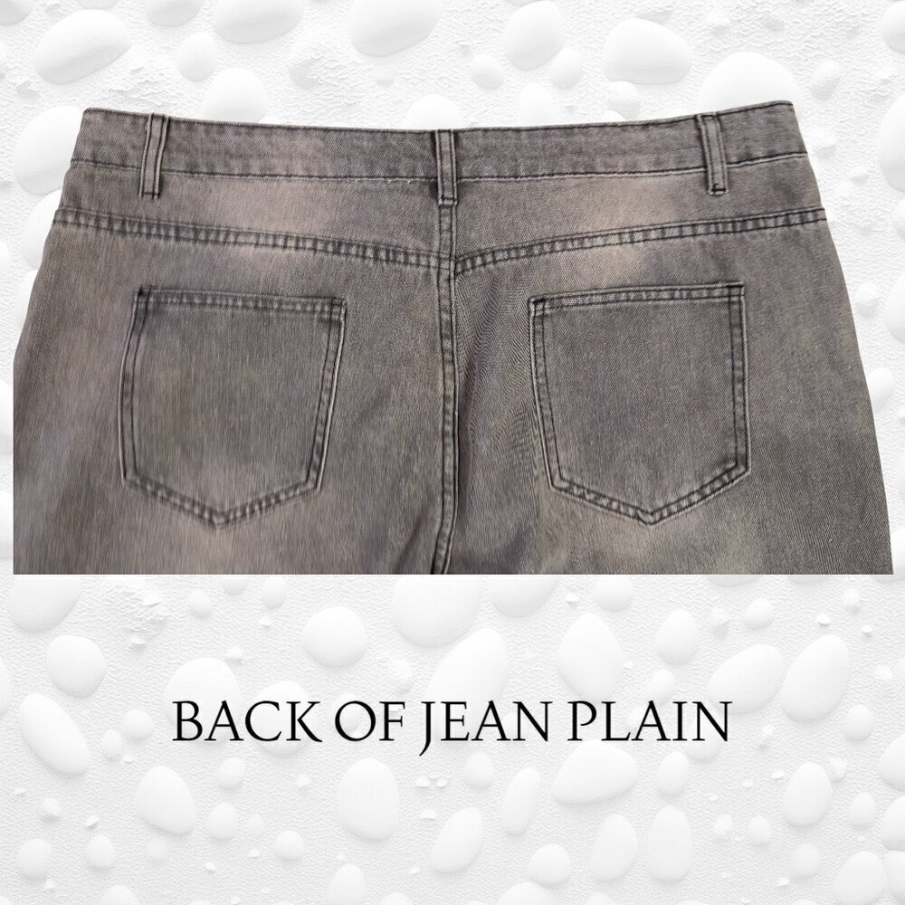 MISS LOOK Grey Sunflower Jeans – Size (Approx. XL) - Picture 4 of 7